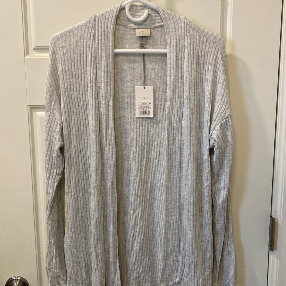 A new day open front sweater